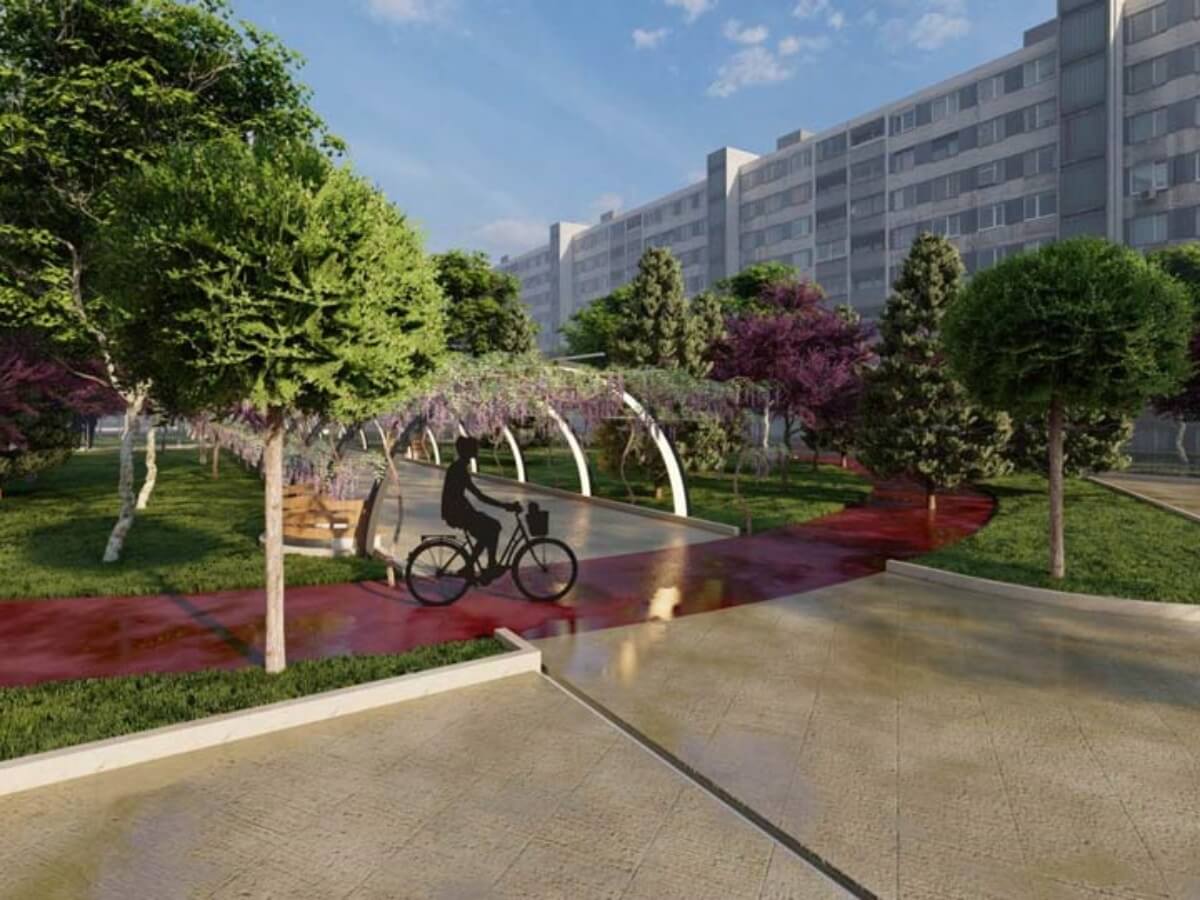 გლდანის მესამე მიკრორაიონში, 9 000 კვ.მ ფართობზე პარკის მოწყობა მიმდინარეობს