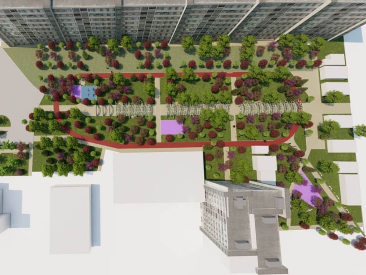 გლდანის მესამე მიკრორაიონში, 9 000 კვ.მ ფართობზე პარკის მოწყობა მიმდინარეობს