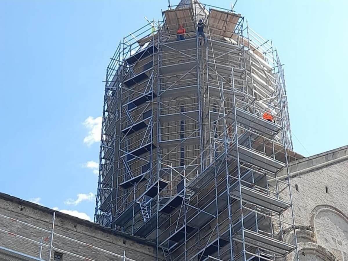 ალავერდის სამონასტრო კომპლექსში სტიქიის შედეგების აღმოფხვრა გრძელდება